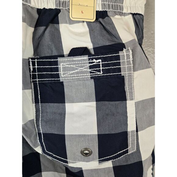 Gap Kids Boy's Blue and White Check Swim Shorts Trunks Size Large 10 NWT - Picture 7 of 7